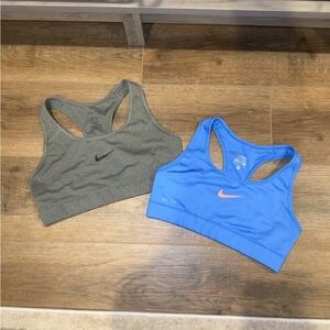 Nike Gray and Blue Sports Bra Duo
